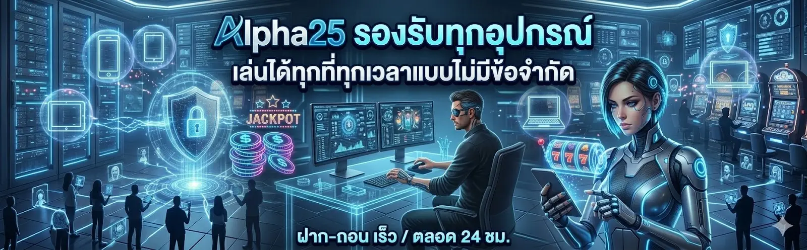 Alpha25 รองรับทุกอุปกรณ์ เล่นได้ทุกที่ทุกเวลาแบบไม่มีข้อจำกัด